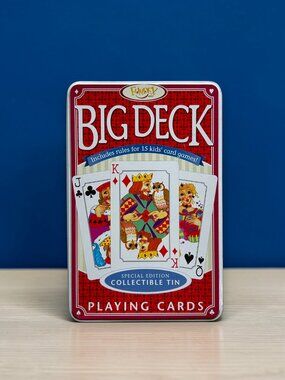 FUNDEX Big Deck Playing Cards In Special Edition Collectible Tin 4.5"x7"